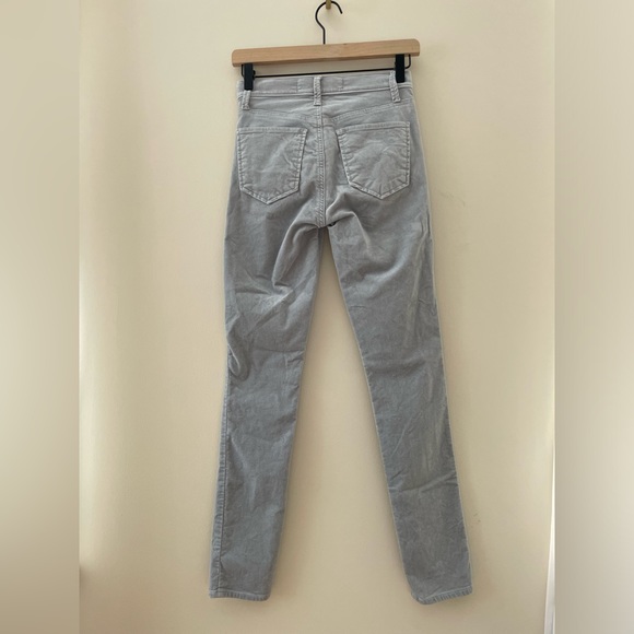 GAP Women’s True Skinny Super High Rise Velvet Pants in Light Grey Y2K Size 24 - Picture 3 of 8